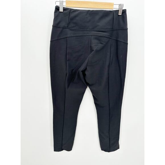 Athleta Pants Womens Medium Black Stellar‎ Cropped Leggings Zipper Pockets - Picture 2 of 10